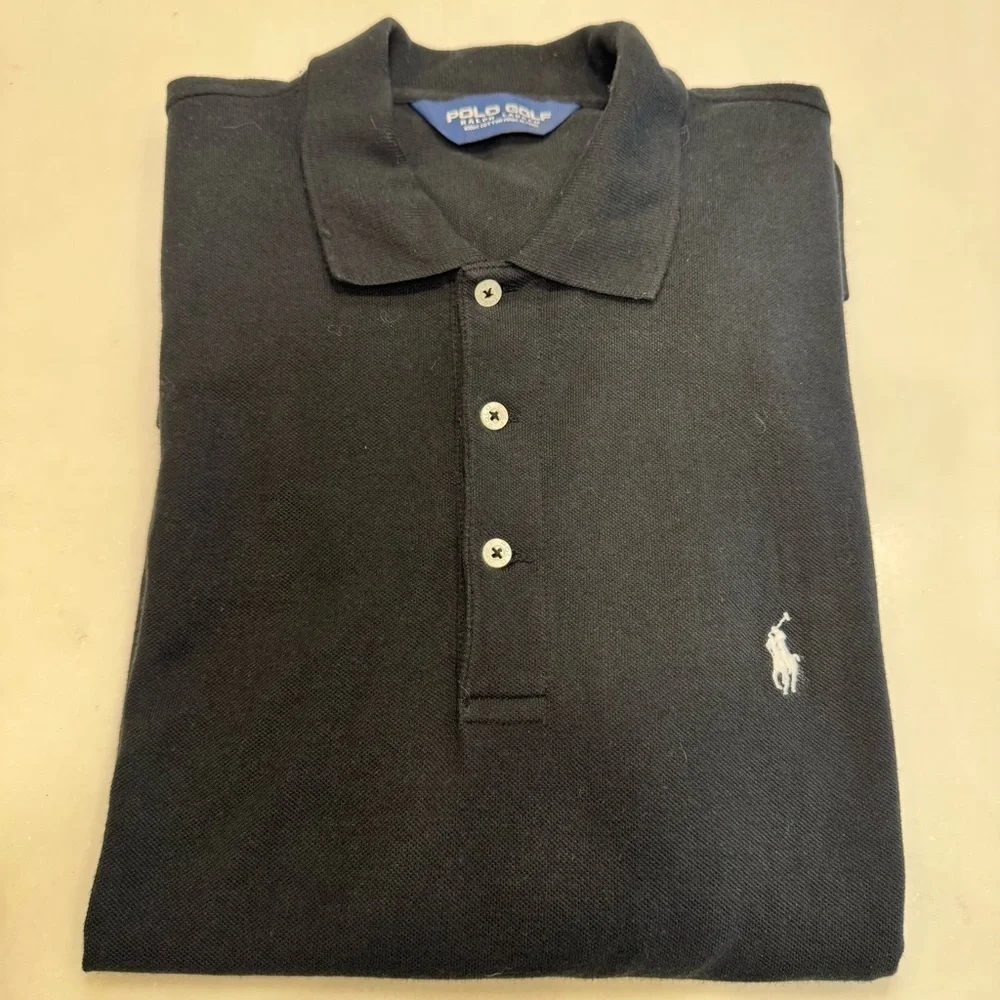 Ralph Lauren Golf Men's XL Black Polo Shirt Short Sleeve Embroidered Pony Logo - Picture 8 of 8